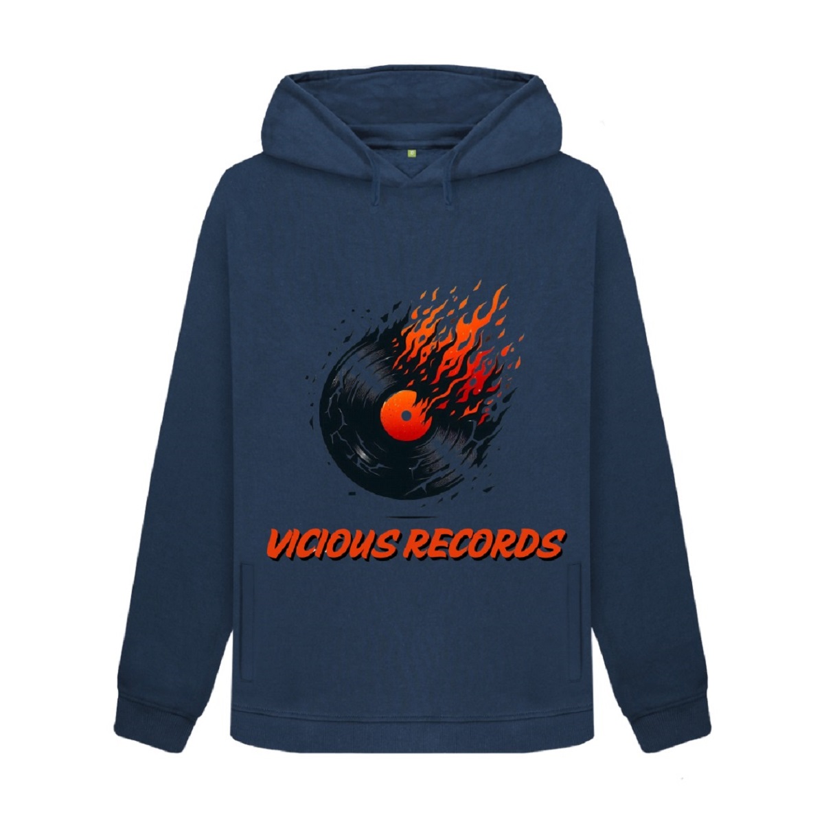 Vicious Records Blue-Black Hoodie